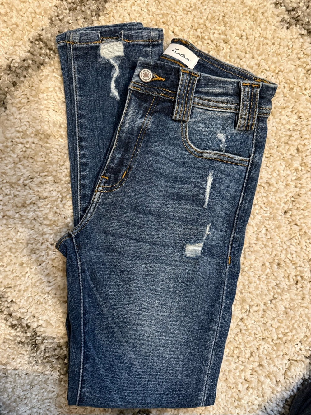 KanCan Dark Blue Distressed Skinny Jeans